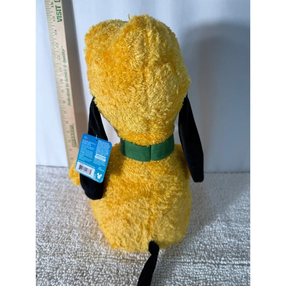 Disney Pluto Weighted Plush Toy Stuffed Animal Yellow Dog New‎ with Tags
